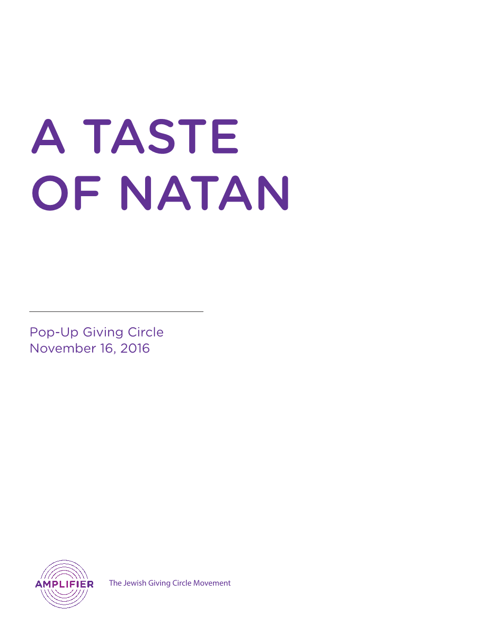 A Taste of Natan