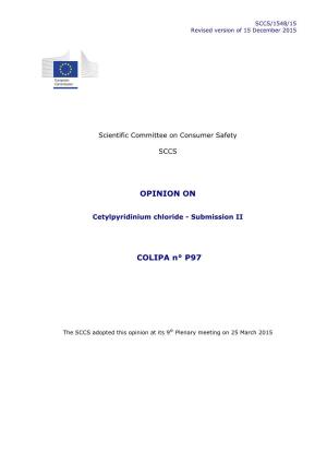 Opinion on Cetylpyridinium Chloride (P97) ______