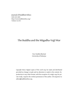 Journal of Buddhist Ethics ISSN 1076-9005 Volume 18, 2011