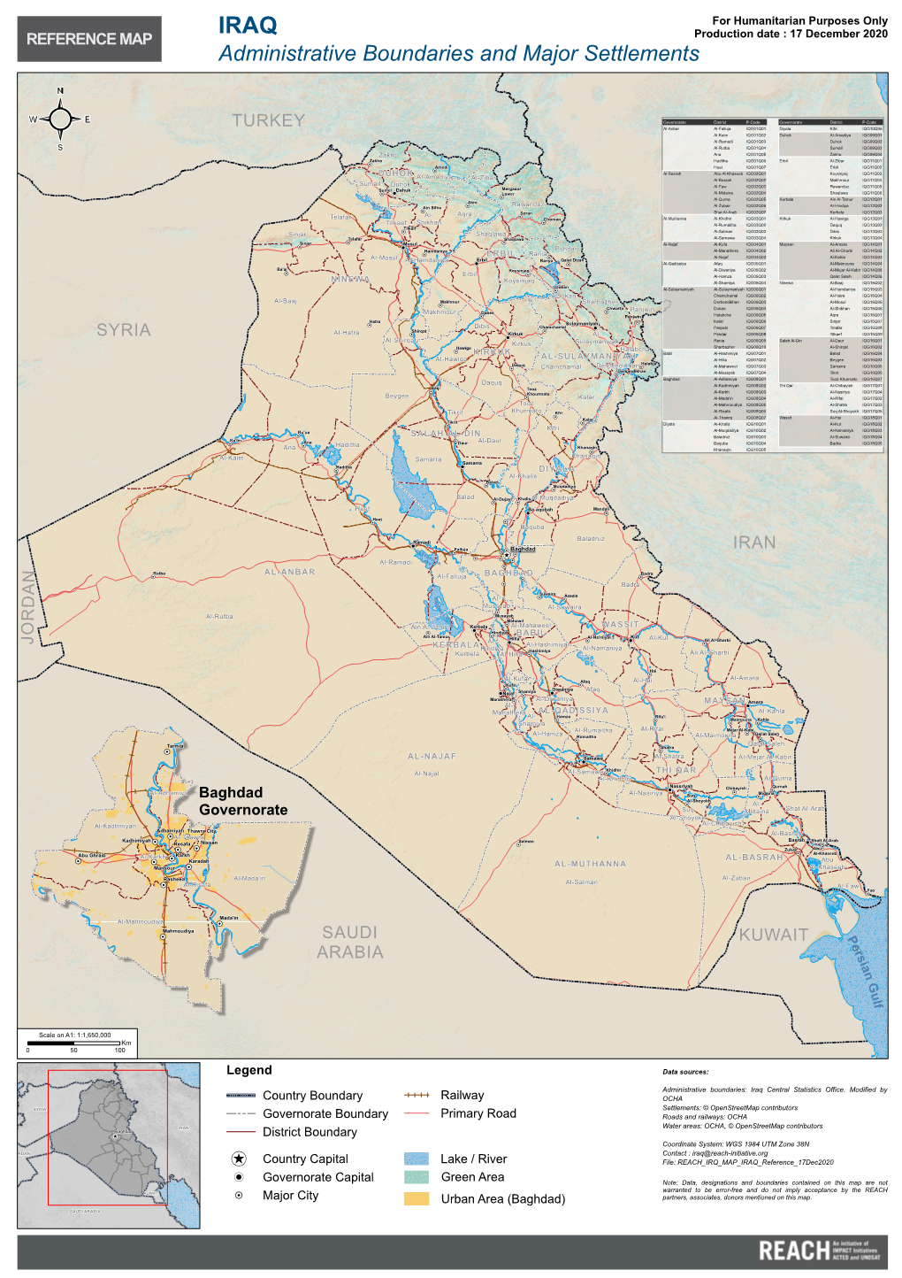 Administrative Boundaries and Major Settlements