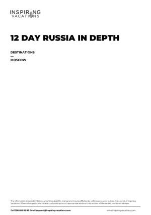 12 Day Russia in Depth