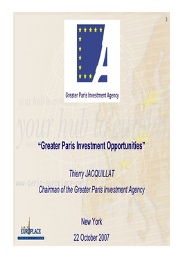 “Greater Paris Investment Opportunities”