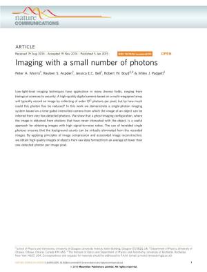Imaging with a Small Number of Photons