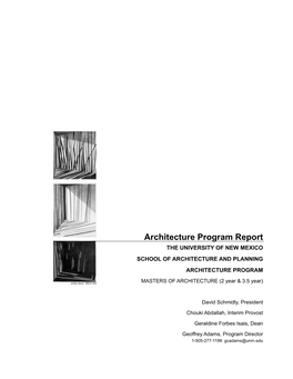 2011 Architecture Program Report