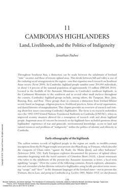 11 Cambodia's Highlanders
