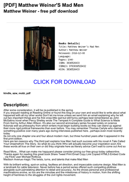 [PDF] Matthew Weiner's Mad Men Matthew Weiner - Free Pdf Download