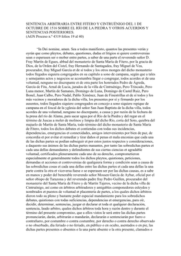 1516 Sentencia Arbitraria Entre Fitero Y Cintruenigo