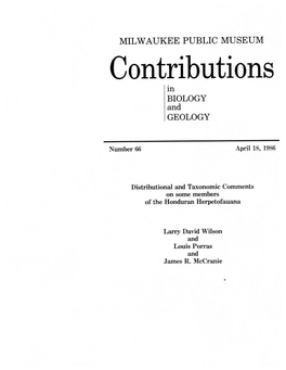 Wilson, L.D. 1986. Distributional And