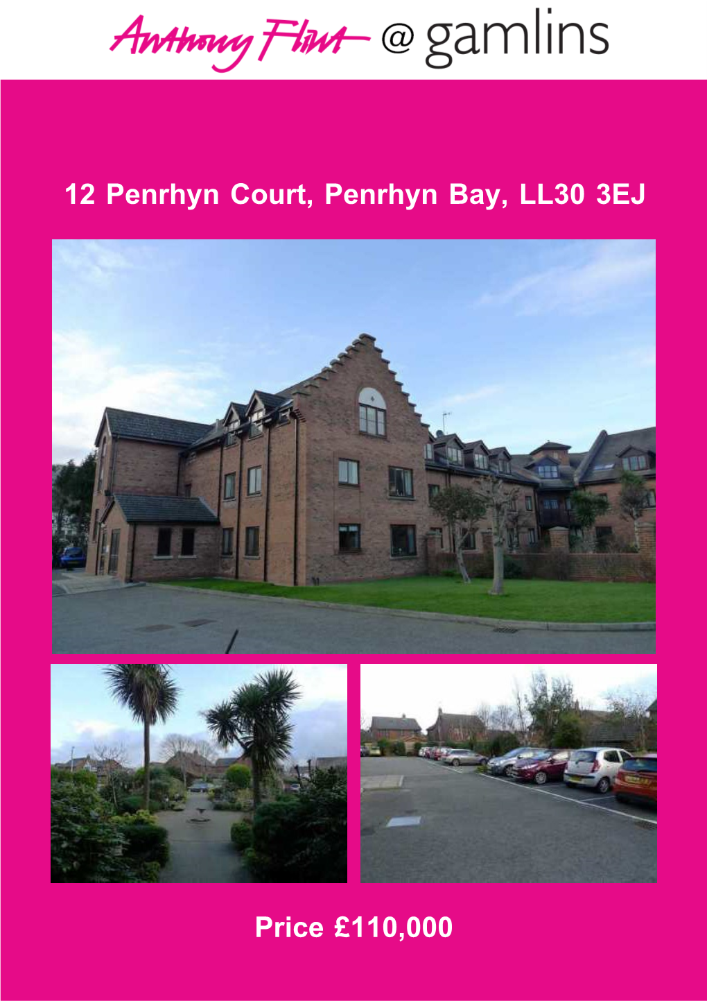 12 Penrhyn Court, Penrhyn Bay, LL30 3EJ Price £110,000