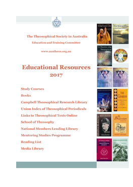 Educational Resources 2017 Introductory Note