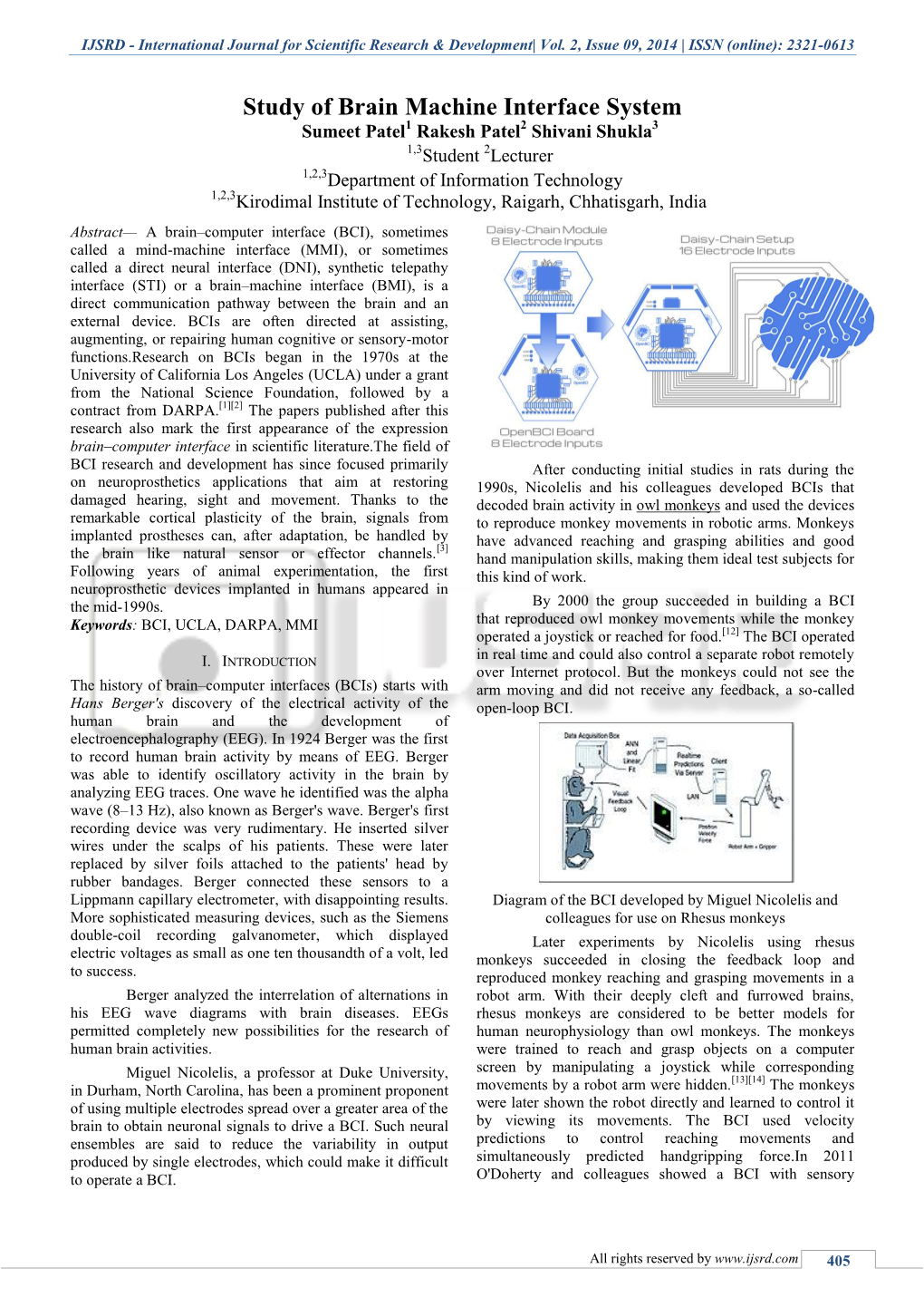 International Journal for Scientific Research & Development| Vol. 2, Issue 09, 2014 | ISSN (Online): 2321-0613