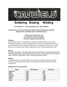 Soldering Brazing Welding