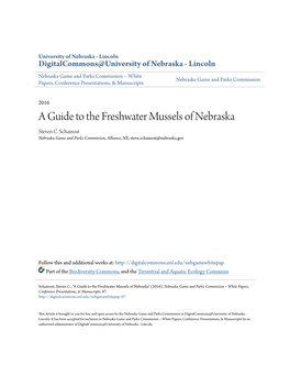 A Guide to the Freshwater Mussels of Nebraska Steven C