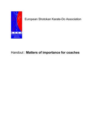 Handout for Coaches D4-0