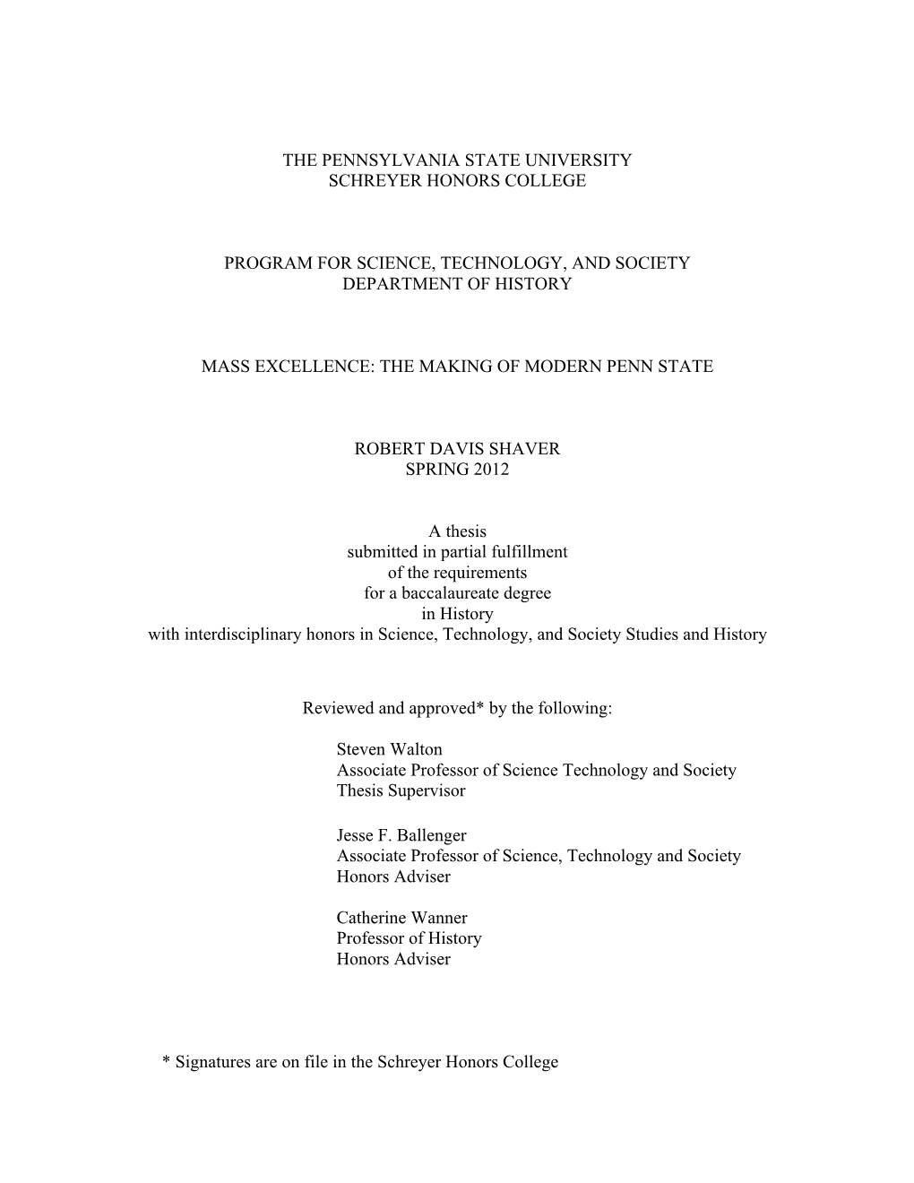 Open Davisshaver Finalshcthesis.Pdf