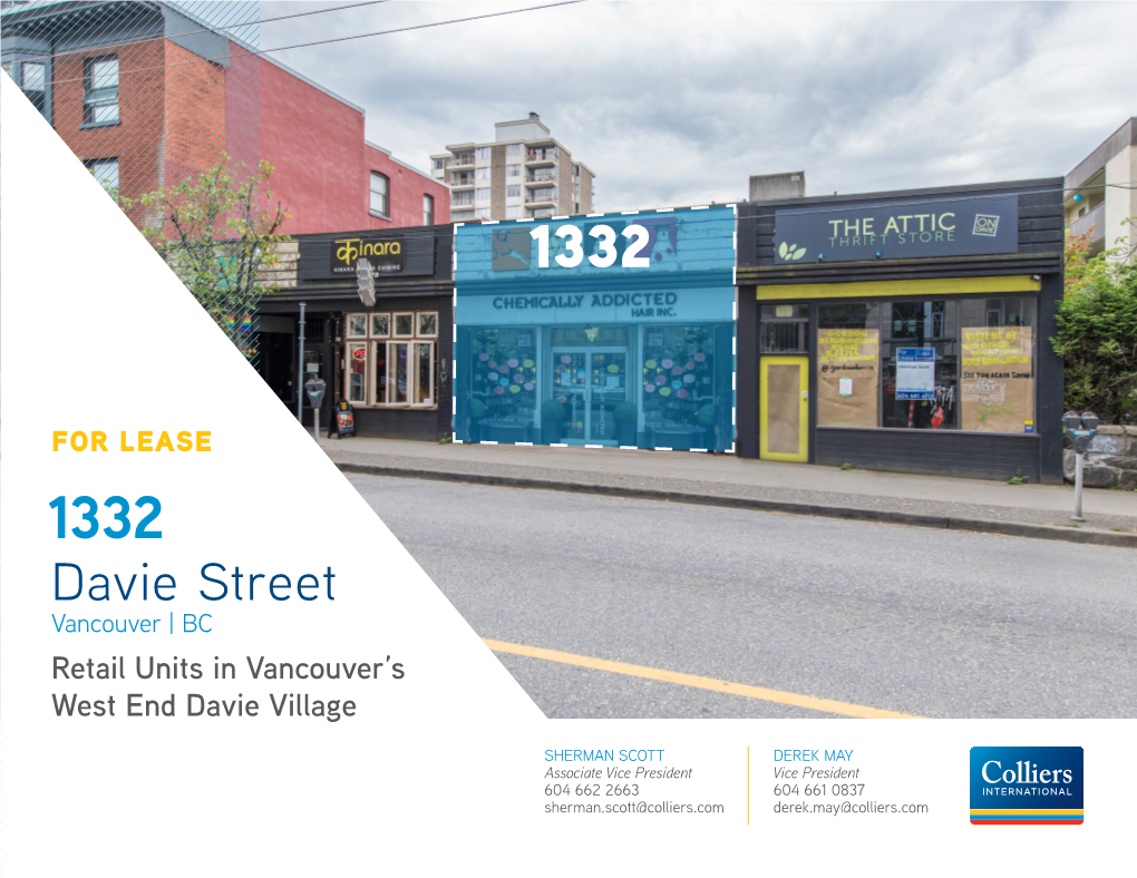 Davie Street Vancouver | BC Retail Units in Vancouver’S West End Davie Village