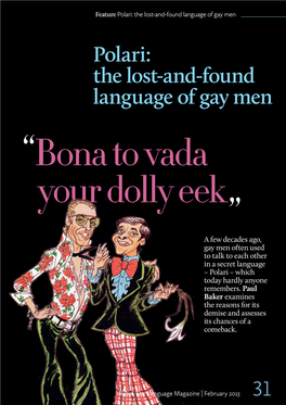 Polari: the Lost-And-Found Language of Gay Men