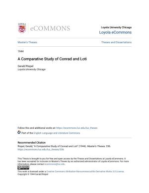 A Comparative Study of Conrad and Loti