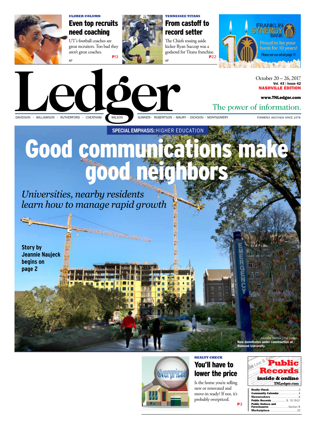 Good Communications Make Good Neighbors Universities, Nearby Residents Learn How to Manage Rapid Growth