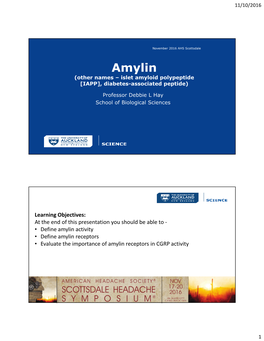 Amylin (Other Names – Islet Amyloid Polypeptide [IAPP], Diabetes-Associated Peptide)