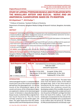 Study of Lateral Pterygoid Muscle and Its Relation