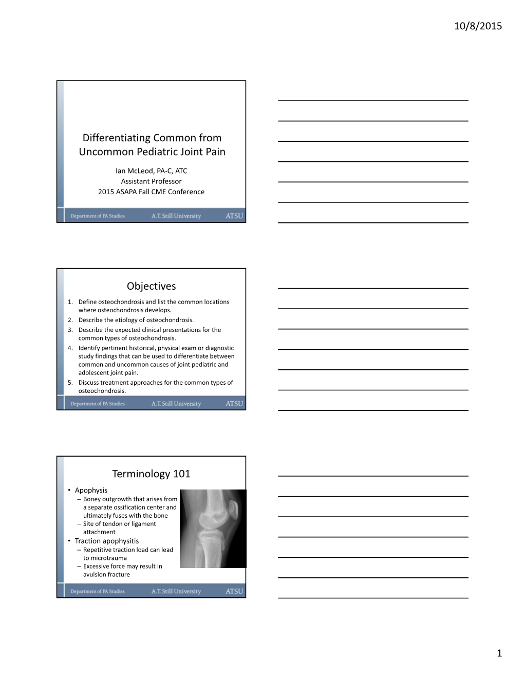 Differentiating Common from Uncommon Pediatric Joint Pain