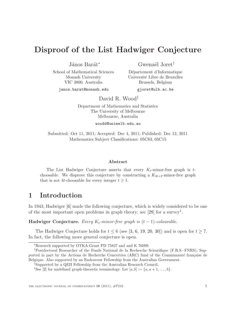 Disproof of the List Hadwiger Conjecture