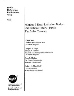 Nimbus-7 Earth Radiation Budget Calibration History--Part I: the Solar Channels
