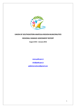 Union of Southeastern Anatolia Region Municipalities Regional Damage Assessment Report