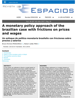 A Monetary Policy Approach of the Brazilian Case with Frictions on Prices and Wages