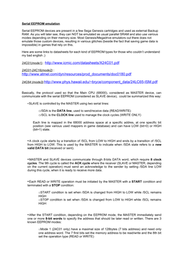 Serial EEPROM Emulation