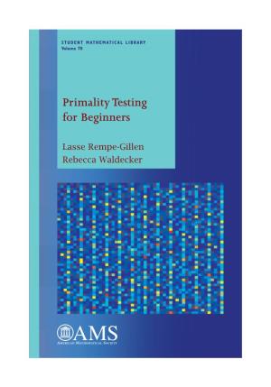Primality Testing for Beginners
