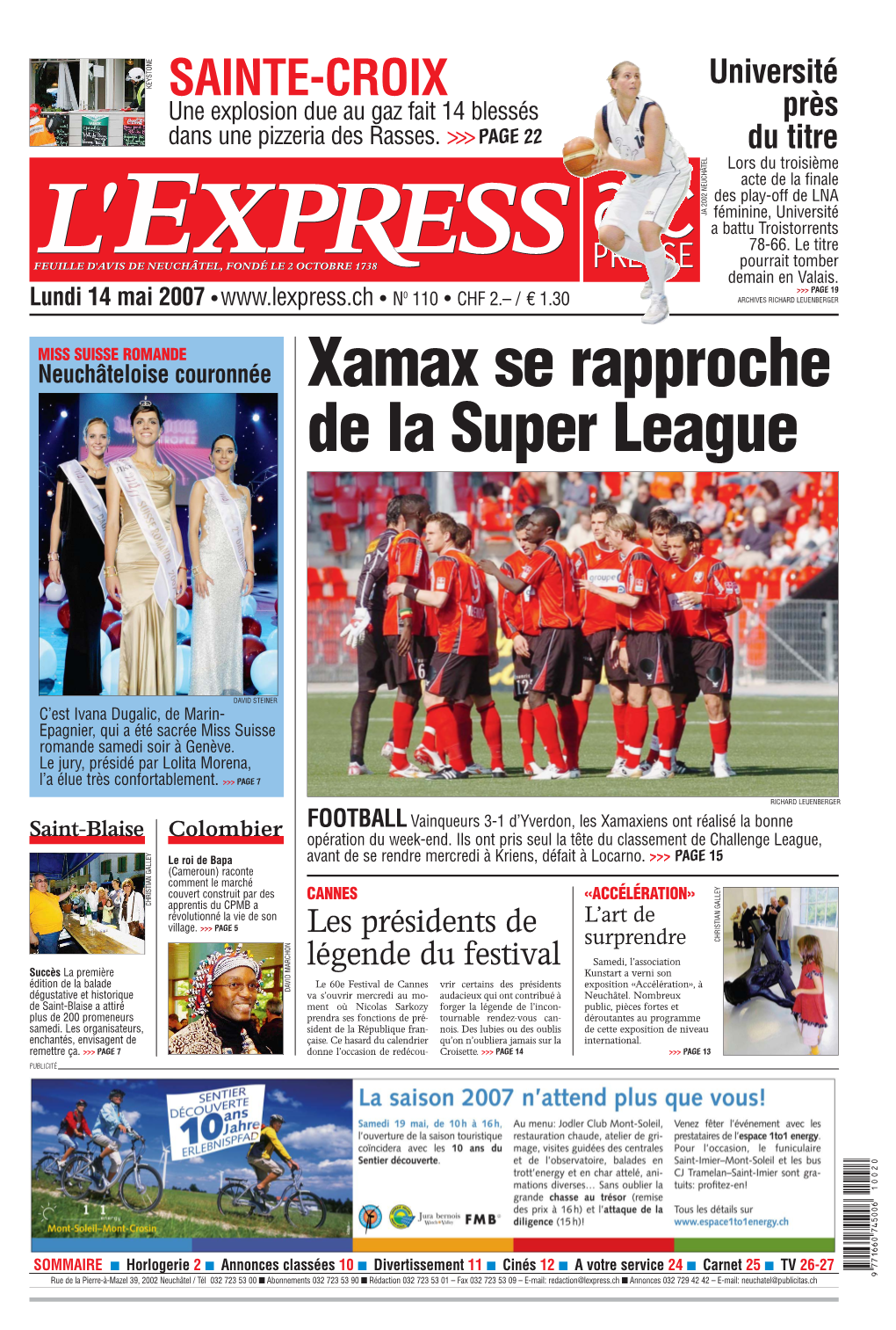 Edition Du 14 Mai 2007