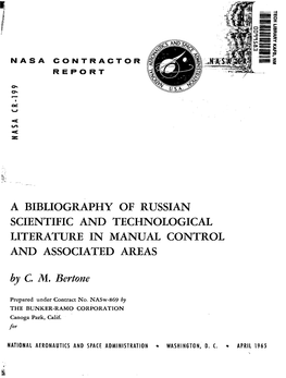 A Bibliography of Russian Scientific and Technological