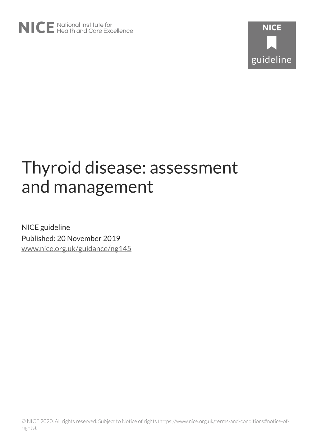 Thyroid Disease: Assessment and Management