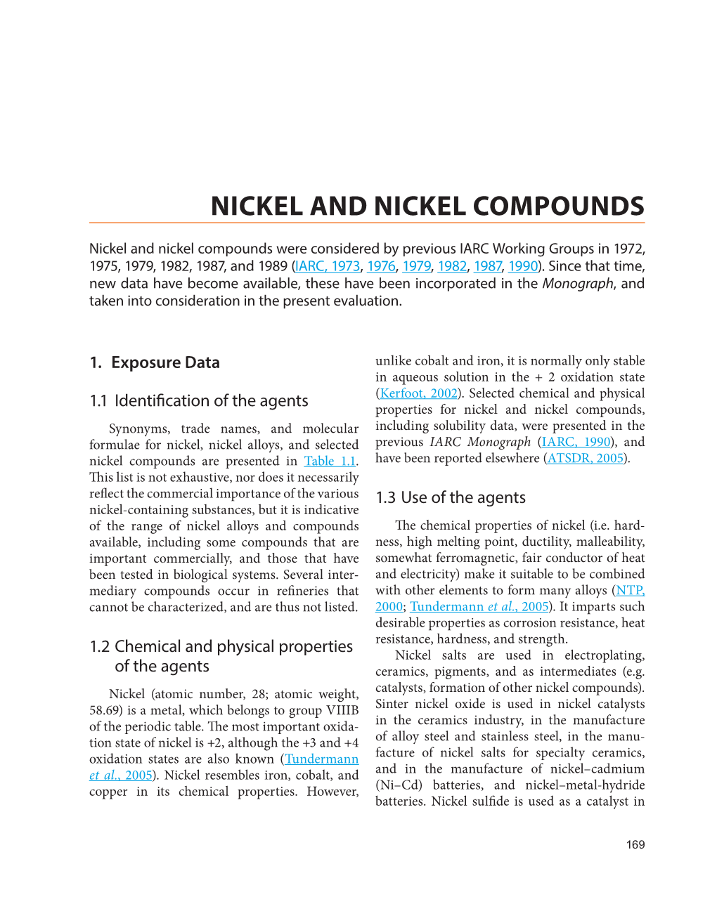 Nickel and Nickel Compounds