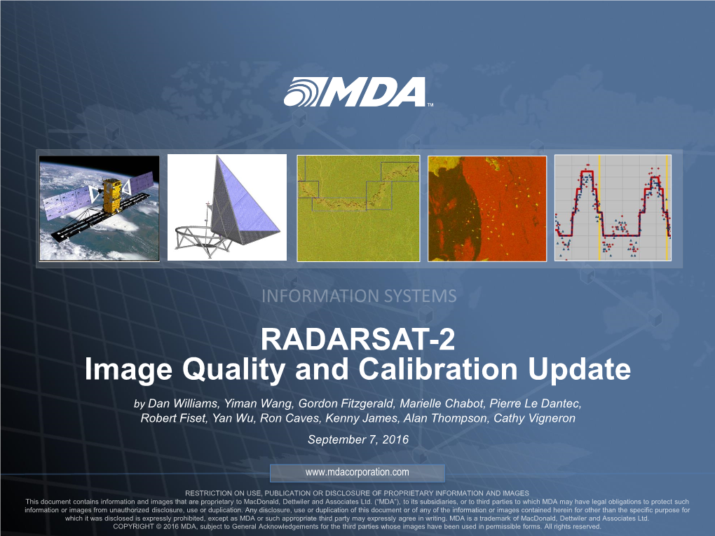 RADARSAT-2 Commercial SAR Modes