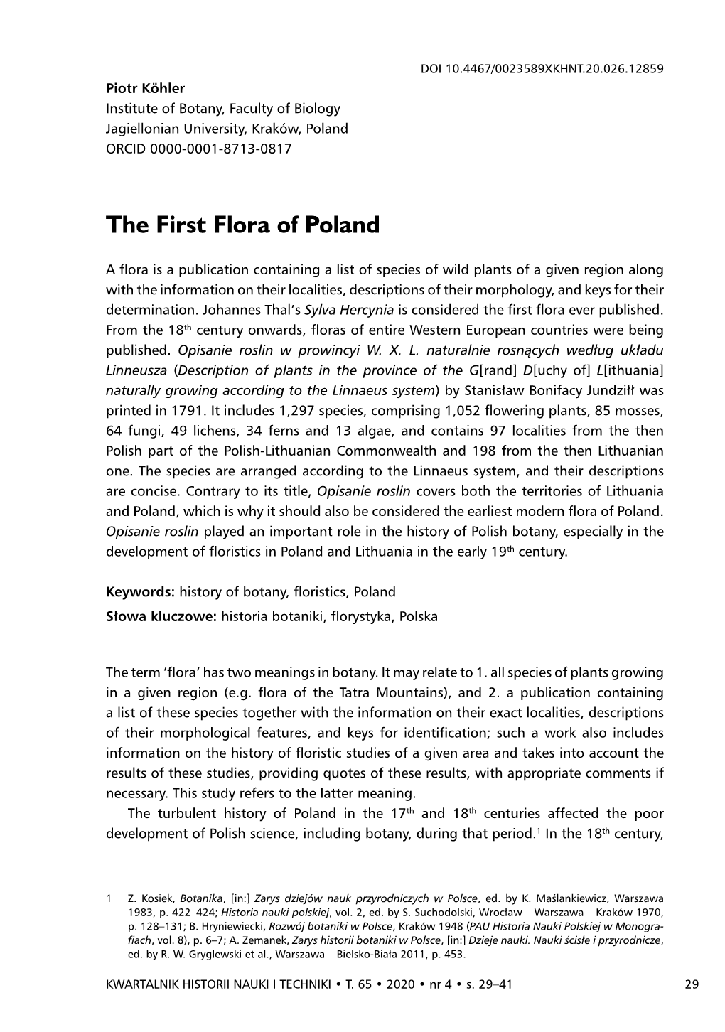 The First Flora of Poland