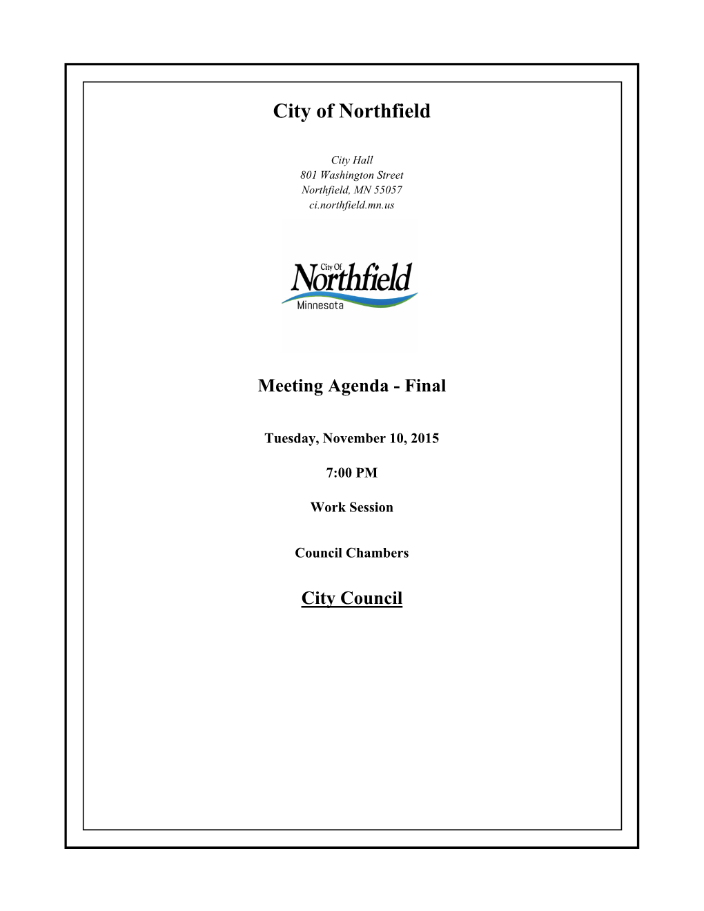 Meeting Agenda - Final