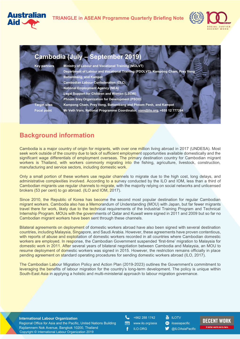 Background Information Cambodia (July – September 2019)