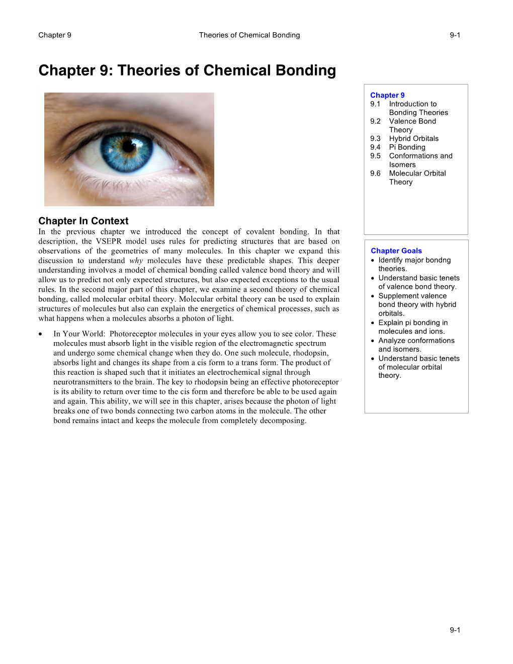 Chapter 9: Theories of Chemical Bonding