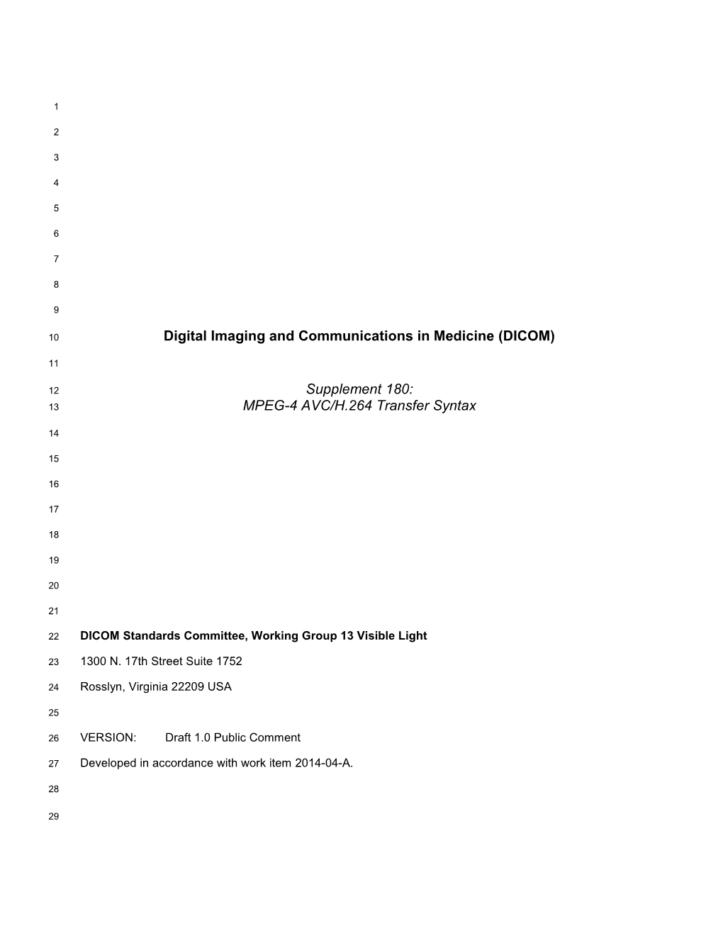 (DICOM) Supplement 180: MPEG-4 AVC/H.264