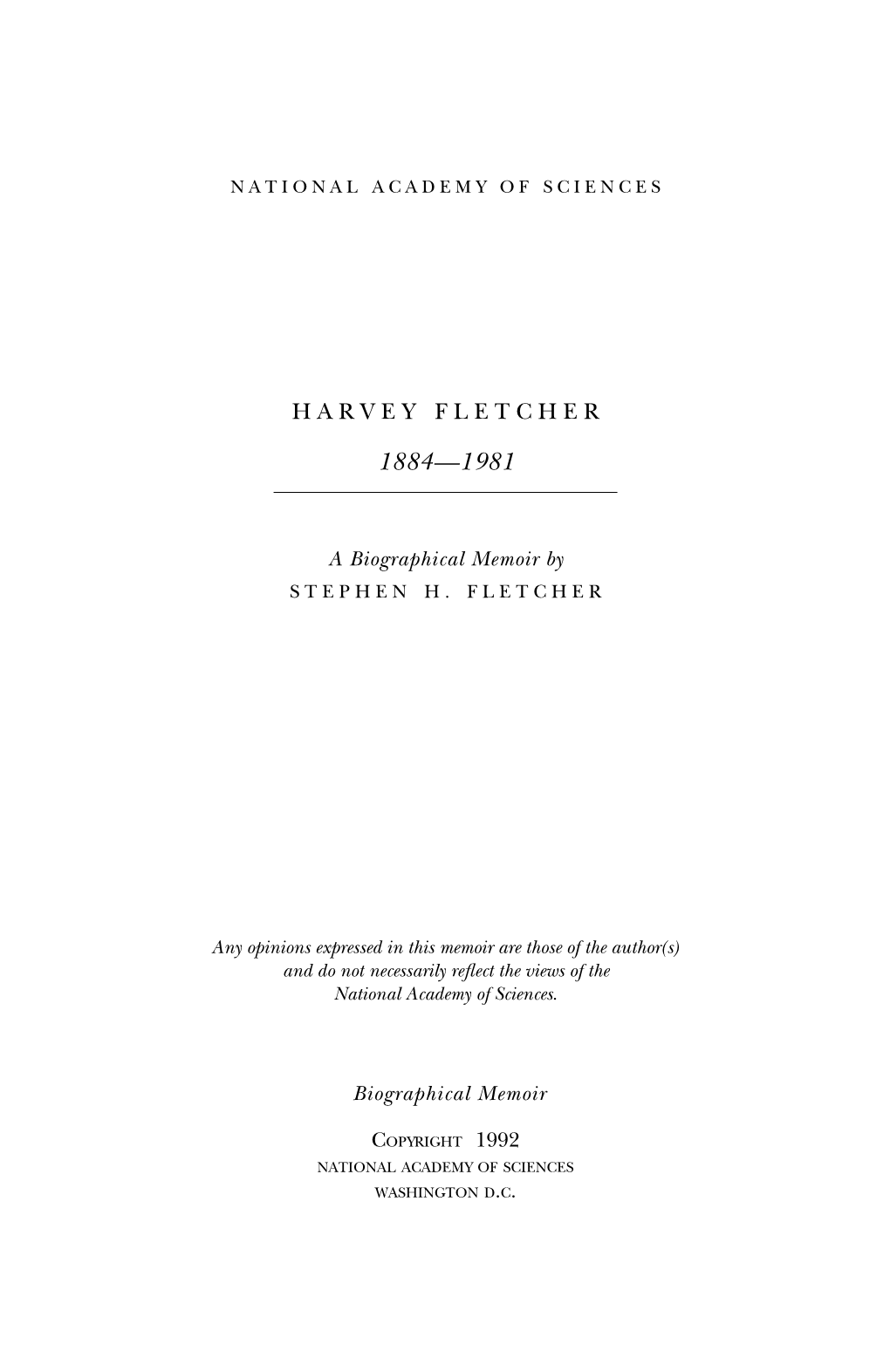 Harvey Fletcher