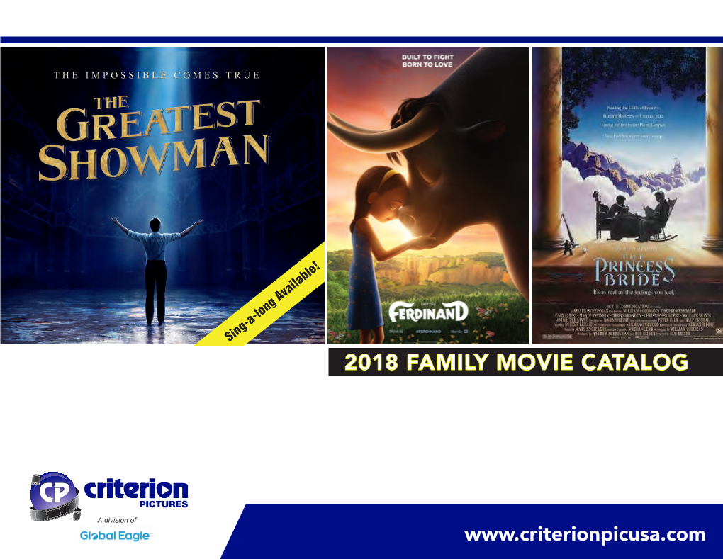 2018 Family Movie Catalog