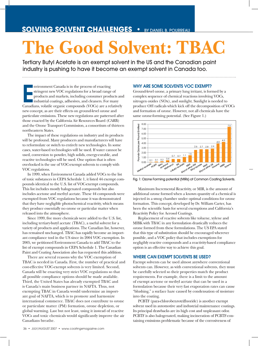 The Good Solvent: TBAC