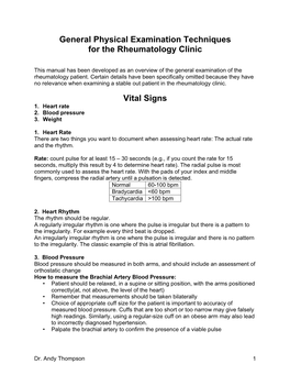 General Physical Examination Skills for Ahps