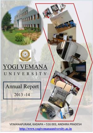 Yogi Vemana University- Annual Report