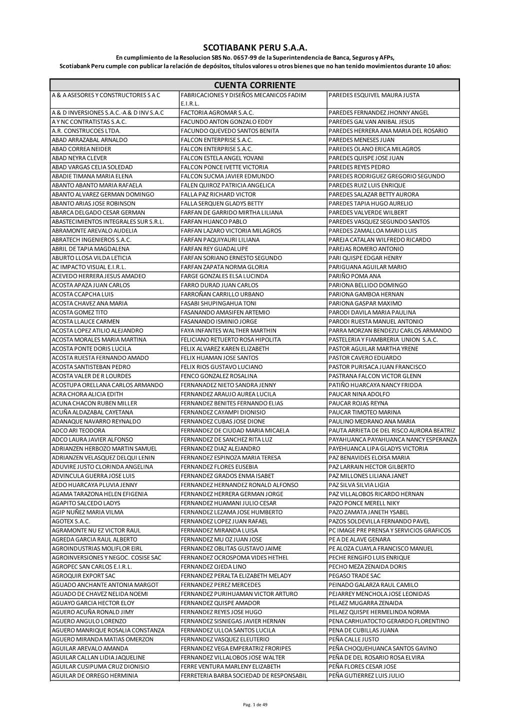 Depositos Inmovilizados Durante 10 Años a Dic2018 WEB Y Agencias