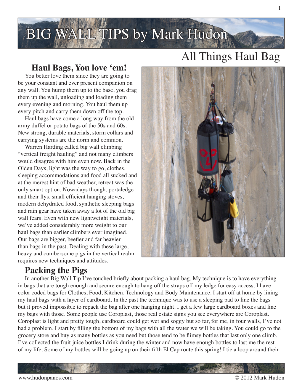 All Things Haul Bag Haul Bags, You Love ‘Em! You Better Love Them Since They Are Going to Be Your Constant and Ever Present Companion on Any Wall