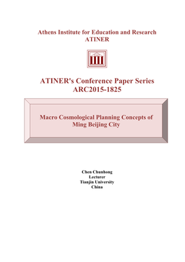 ATINER's Conference Paper Series ARC2015-1825